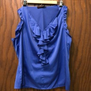 Blue front tie shirt